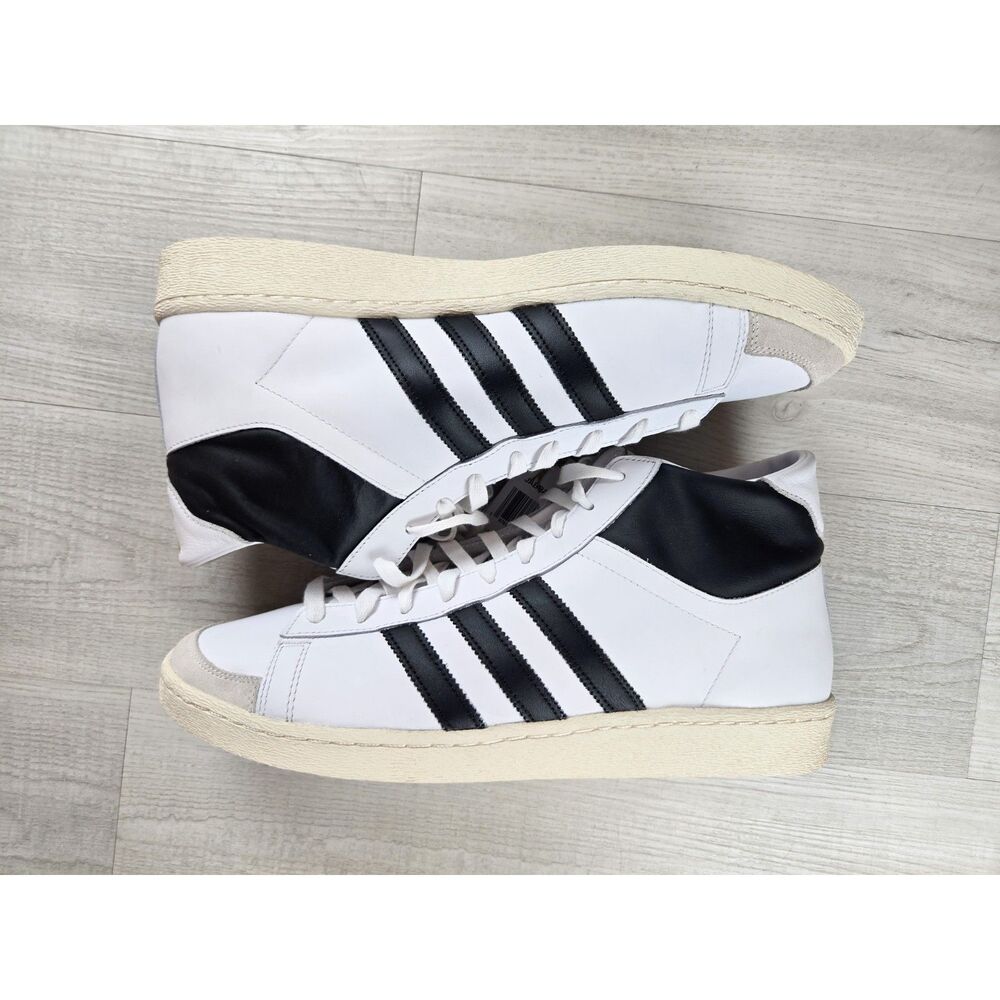 adidas Originals Abdul-Jabbar Hi White Core Black High Top Shoes Mens 14 NWT - Picture 8 of 10